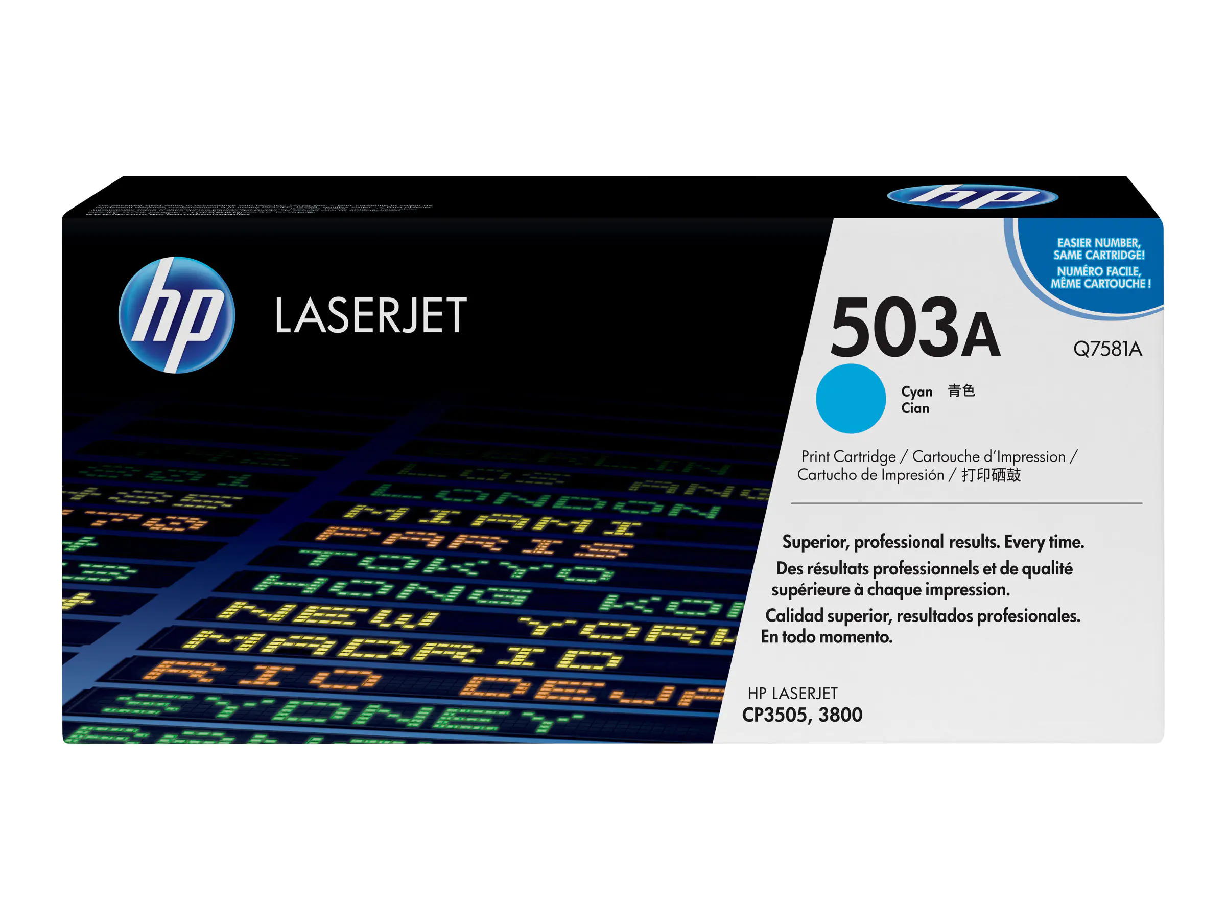 HP 503A - Cyan - Original - LaserJet - Tonerpatrone (Q7581A) - für Color LaserJet 3800, 3800dn, 3800dtn, 3800n, CP3505, CP3505dn, CP3505n, CP3505x