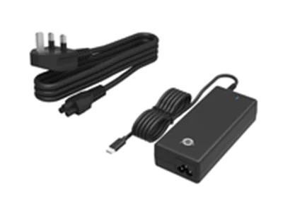 Conceptronic - Netzteil - GaN, with built-in USB-C cable, PPS, PD 3.0 - Wechselstrom 100-240 V - 100 Watt - Großbritannien - Grau