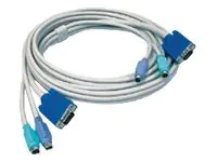 Trendnet TK C15 - Tastatur- / Video- / Maus- (KVM-) Kabel - PS/2, HD-15 (VGA) (M) zu PS/2, HD-15 (VGA) (M) - 4.5 m