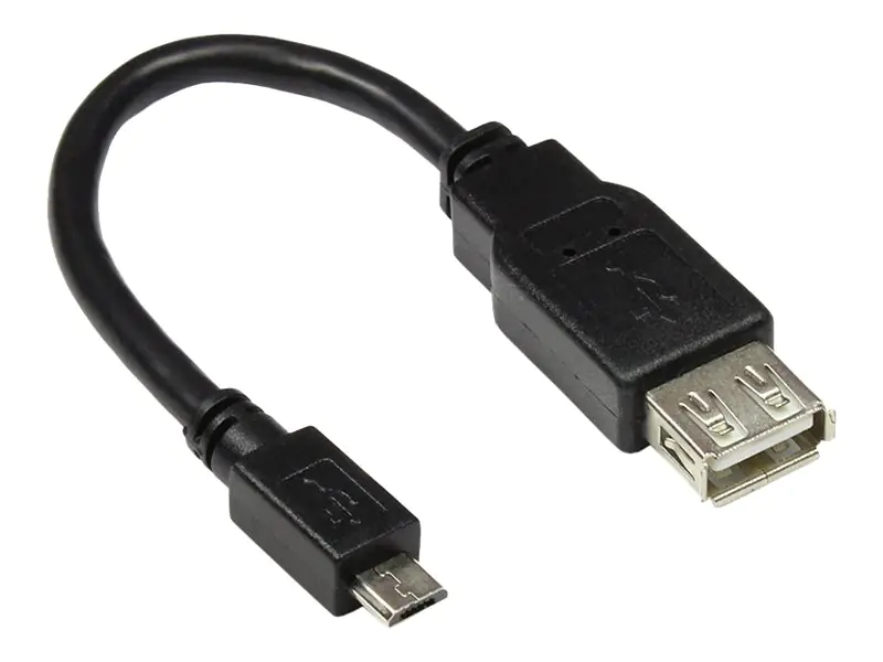 Good Connections - USB-Adapter - Micro-USB Typ B (M) bis USB (W) - USB 2.0 OTG - 10 cm - Schwarz
