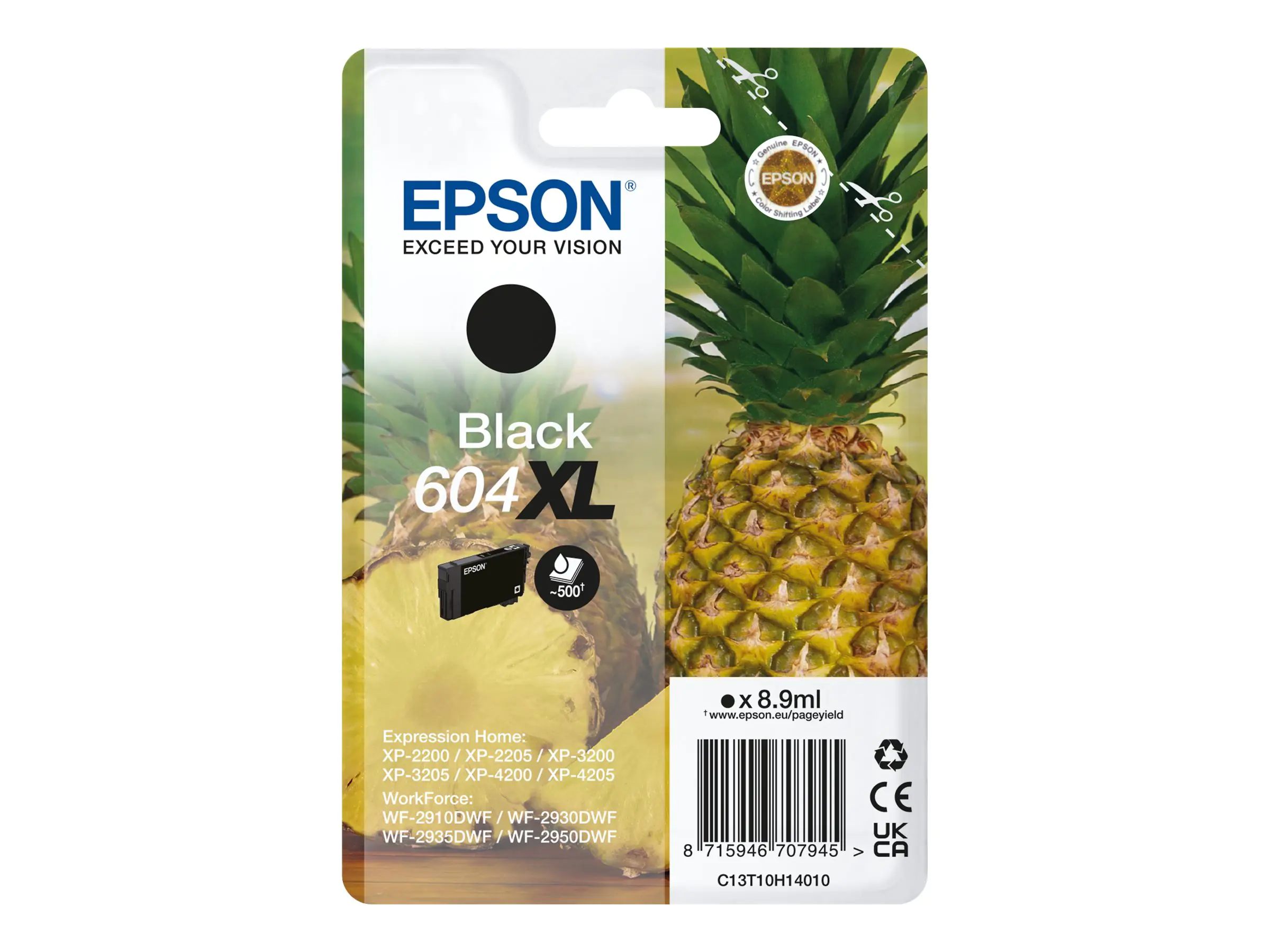 Epson 604XL - 8.9 ml - XL - Schwarz - original - Blisterverpackung - Tintenpatrone - für EPL 4200; Stylus Photo 2200; WorkForce WF-2950DWF