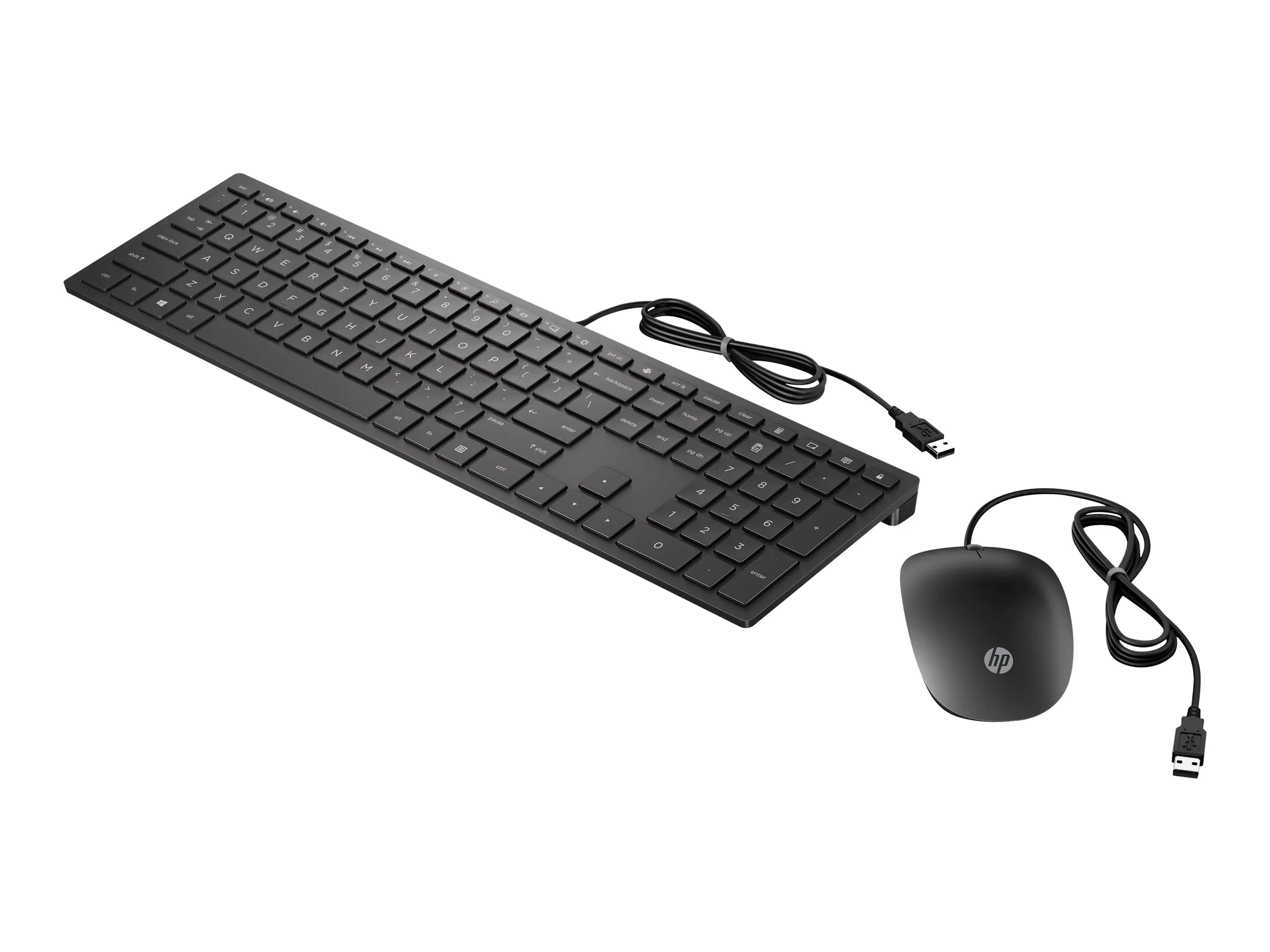 HP Pavilion 400 - Tastatur-und-Maus-Set - USB - Deutsch - Jet Black - für Pavilion 24, 27, 590, 595, TP01