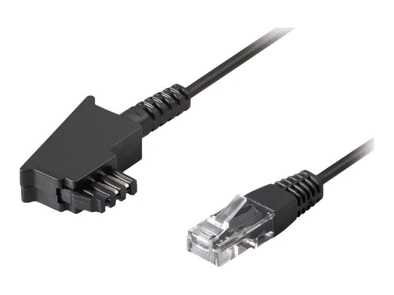 goobay - Telefonkabel - RJ-45 (M) zu TAE-F (M) - 1 m - Schwarz