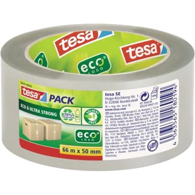 tesa® Packband tesapack® ECO & ULTRA STRONG 50 mm x 66 m (B x L) Naturkautschuk transparent