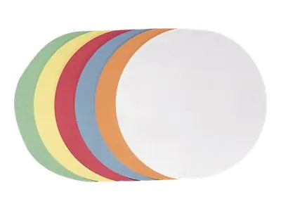 Franken GmbH FRANKEN - Moderationskarte - Kreis - Durchmesser: 14 cm - weiß, Gelb, Rot, grün, orange, Hellblau (Packung mit 250) UMZH 14 99
