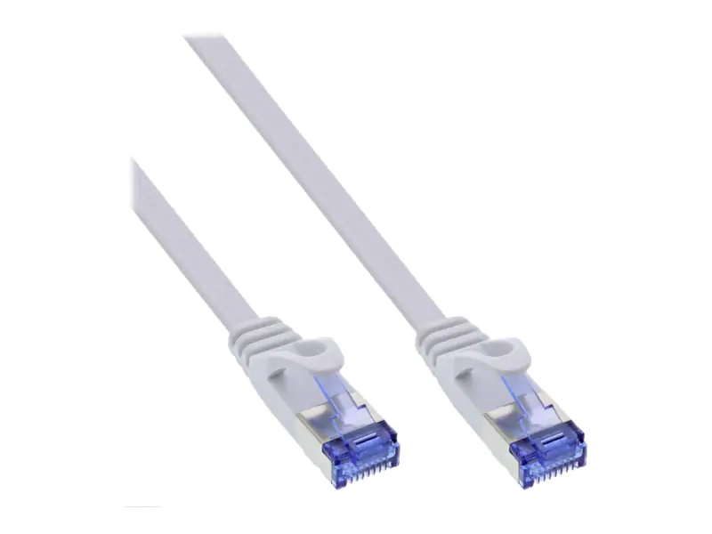 InLine - Patch-Kabel - RJ-45 (M) zu RJ-45 (M) - 1 m - U/FTP, PiMF - CAT 6a - geformt, flach - weiß