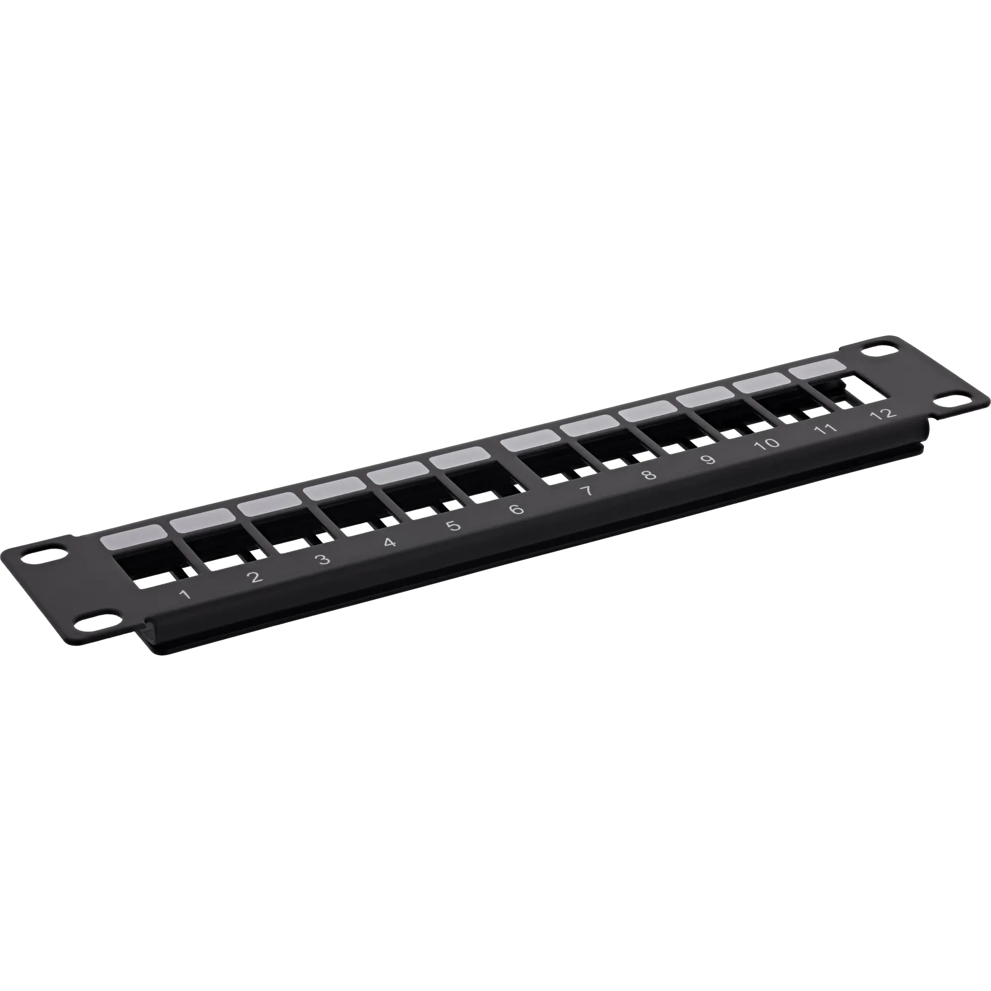 InLine 10" Leerpanel 12-fach - für Keystone Module - 1HE - schwarz 10112A