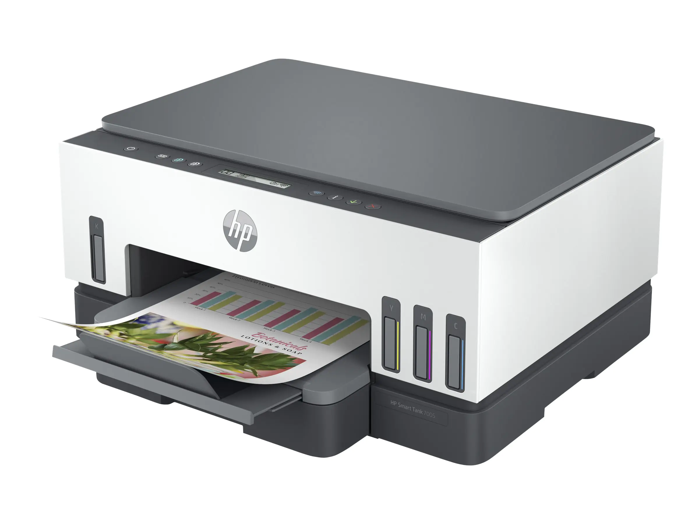 HP Smart Tank 7005 All-in-One - Multifunktionsdrucker - Farbe - Tintenstrahl - nachfüllbar - Letter A (216 x 279 mm)/A4 (210 x 297 mm) (Original) - A4/Legal (Medien) - bis zu 15 Seiten/Min. (Drucken) - 250 Blatt - USB 2.0, Wi-Fi(ac), Bluetooth