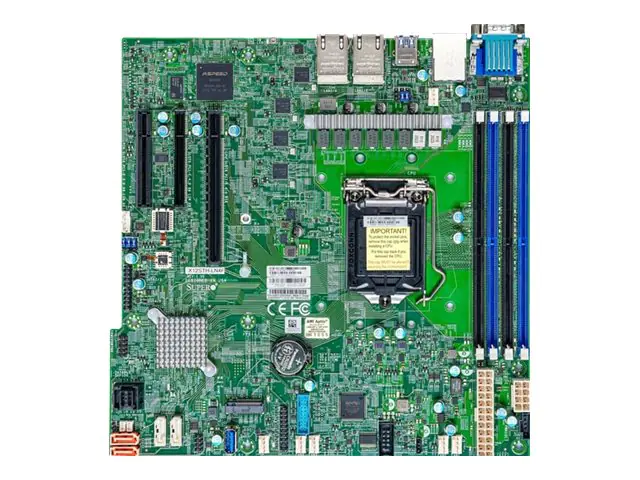 SUPERMICRO X12STH-LN4F - Motherboard - micro ATX - LGA1200-Sockel - C256 Chipsatz - USB 3.2 Gen 1 - 4 x Gigabit LAN - Onboard-Grafik