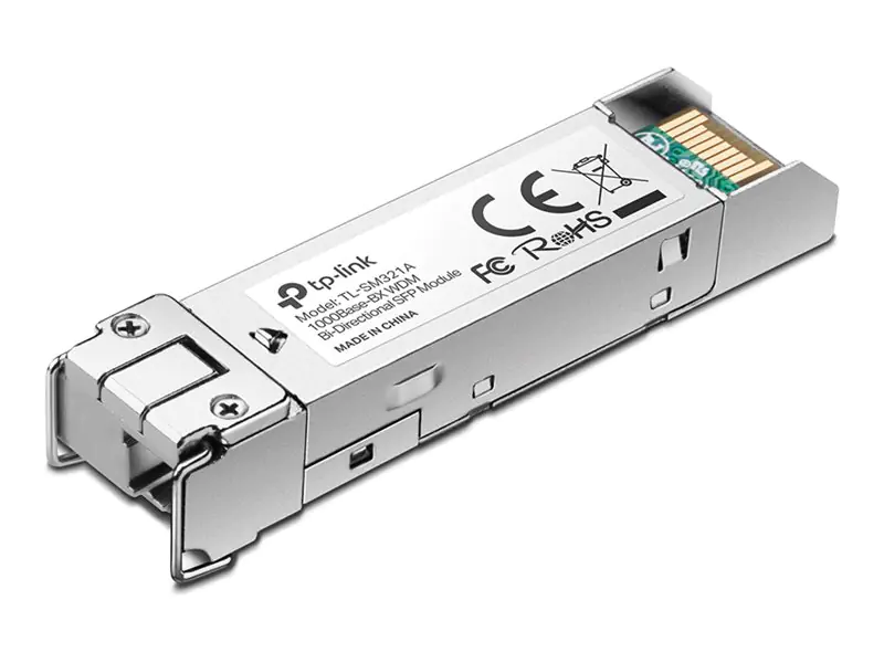 TP-Link TL-SM321A V3 - SFP (Mini-GBIC)-Transceiver-Modul - 1GbE - 1000Base-BX - LC/UPC Einzelmodus - bis zu 20 km - 1310 (RX) / 1550 (TX) nm