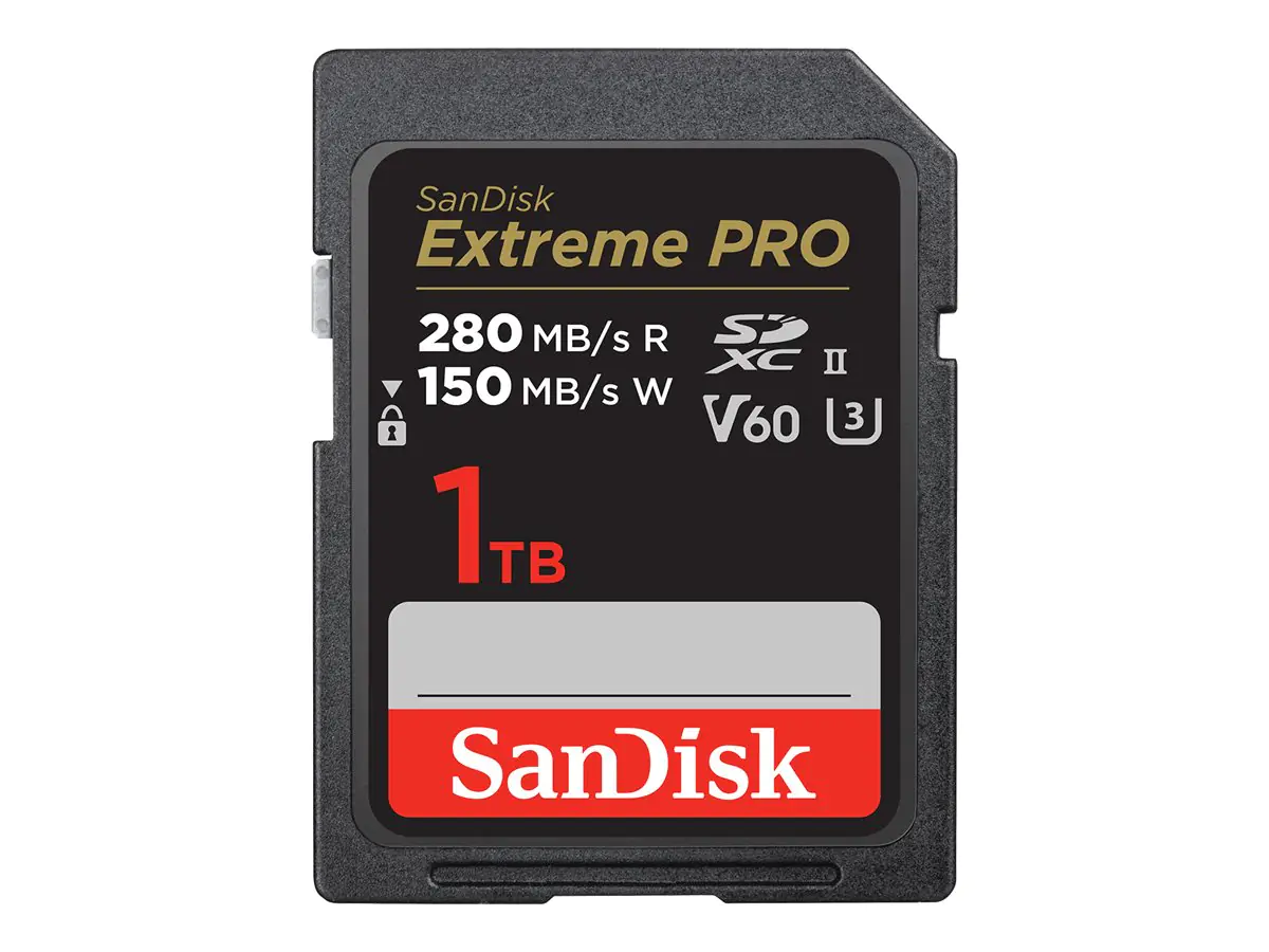 SanDisk Extreme Pro - Flash-Speicherkarte - 1 TB - Video Class V60 / UHS-II U3 / Class10 - SDXC UHS-II