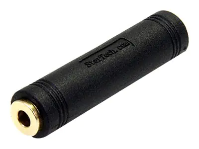 StarTech 3.5mm Female to Female Coupler - 3.5mm Audio Coupler - Gold Plated Connectors - Female/Female - Aux Cord Adapter (GCAUD3535FF) - Audiokoppler - mini-phone stereo 3.5 mm weiblich zu mini-phone stereo 3.5 mm weiblich - Schwarz - für P/N: MU15MMS, M