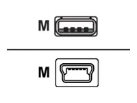 Sharkoon - USB-Kabel - Mini-USB, Typ B (M) zu USB (M) - USB 2.0 - 2 m - Schwarz
