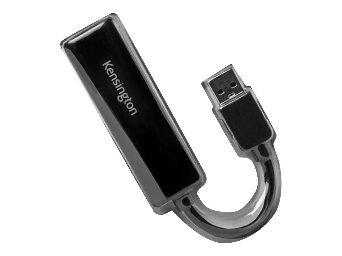 Kensington UA0000E - Netzwerkadapter - USB 3.0 - Gigabit Ethernet x 1 - Schwarz