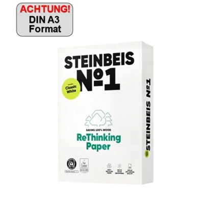 Steinbeis Recyclingpapier DIN A3 80 g/m² - Normal/Kopierpapier - 80 g/m² 8024b80b