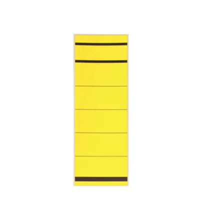 Westcott Ordnerrückenetikett breit/kurz 61,5 x 192 mm (B x H) selbstklebend mit Griffloch gelb 10 Etik/Pack.