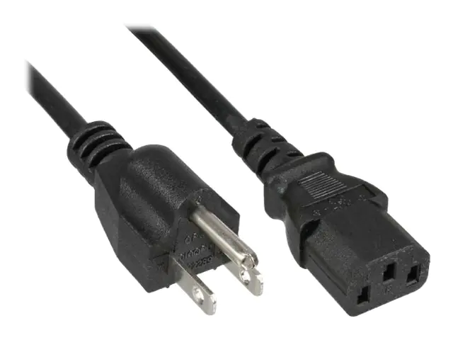 InLine - Stromkabel - NEMA 1-15 (S) bis IEC 60320 C13 - 125 V - 10 A - 5 m - Schwarz - Vereinigte Staaten