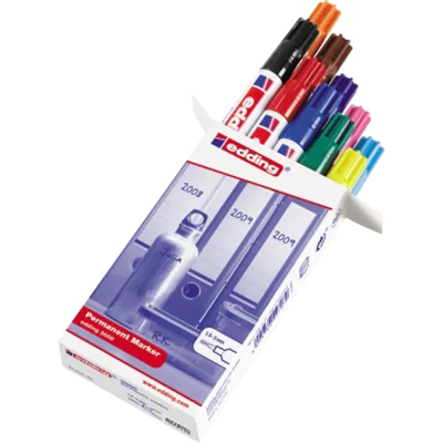 EDDING 3000 - Marker - permanent - gemischte Farben - 1.5-3 mm (Packung mit 10) 4-3000-10