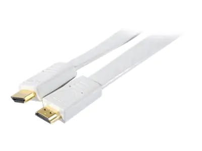 exertis Connect - HDMI-Kabel - HDMI männlich zu HDMI männlich - 3 m - weiß - flach, 4K Unterstützung