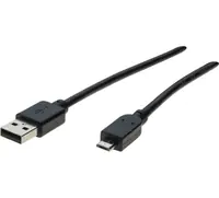 exertis Connect - USB-Kabel - USB (M) zu Micro-USB Typ B (M) - USB 2.0 - 3 m - Schwarz
