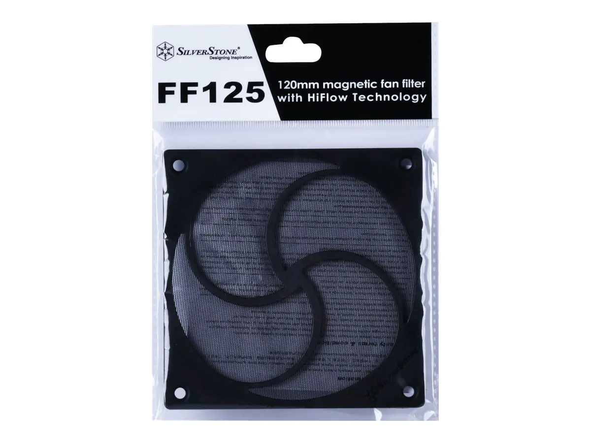 SilverStone FF125B - Lüftergitter mit Filter - Schwarz