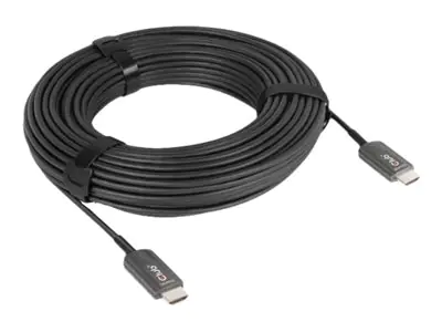 Club 3D - Ultra High Speed - HDMI-Kabel - HDMI männlich zu HDMI männlich - 20 m - Hybrid Kupfer/Kohlefaser - 4K Unterstützung, aktiv