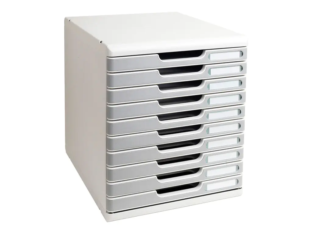 Exacompta MODULO Classic - Schubladenschrank - 10 Schubfächer - für A4 Plus (210 x 330 mm) 302041D