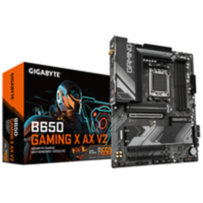 Gigabyte B650 GAMING X AX V2 - 1.X - Motherboard - ATX - Socket AM5 - AMD B650 Chipsatz - USB-C 3.2 Gen2, USB 3.2 Gen 2, USB 3.2 Gen 1, USB-C 3.2 Gen 2x2 - 2.5 Gigabit LAN, Wi-Fi 6E, Bluetooth - Onboard-Grafik (CPU erforderlich) - HD Audio (8-Kanal)