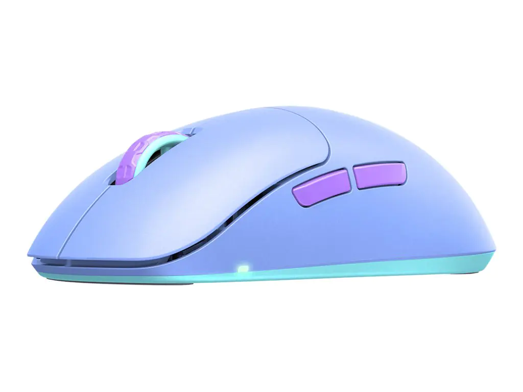 Xtrfy M8 - Maus - optisch - 5 Tasten - kabellos - 2.4 GHz - kabelloser Empfänger (USB) - frosty purple