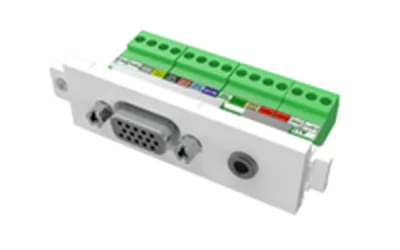 VISION TechConnect 3 VGA+3.5mm module - Modulares Faceplate-Snap-In - HD-15, Mini-Phone Stereo 3,5 mm