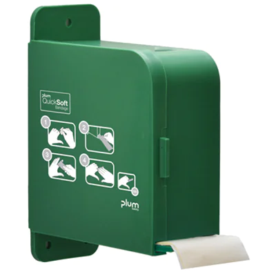 PLUM Bandagenspender QuickSoft 5,9 x 17 x 12,9 cm (B x H x T) gefüllt Kunststoff grün