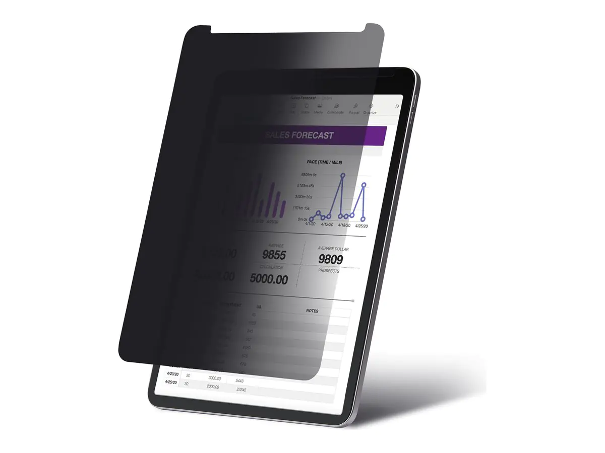 StarTech.com 4-Way Privacy Screen For 12.9-inch iPad Pro - Bildschirmschutz für Tablet - für Hoch- und Querformat, mit Touch-Funktion, +/-30° Blickwinkel, blockt bis zu 51 % blaues Licht, matt - mit Sichtschutzfilter - 4-Wege - 12.9" - Schwarz - für