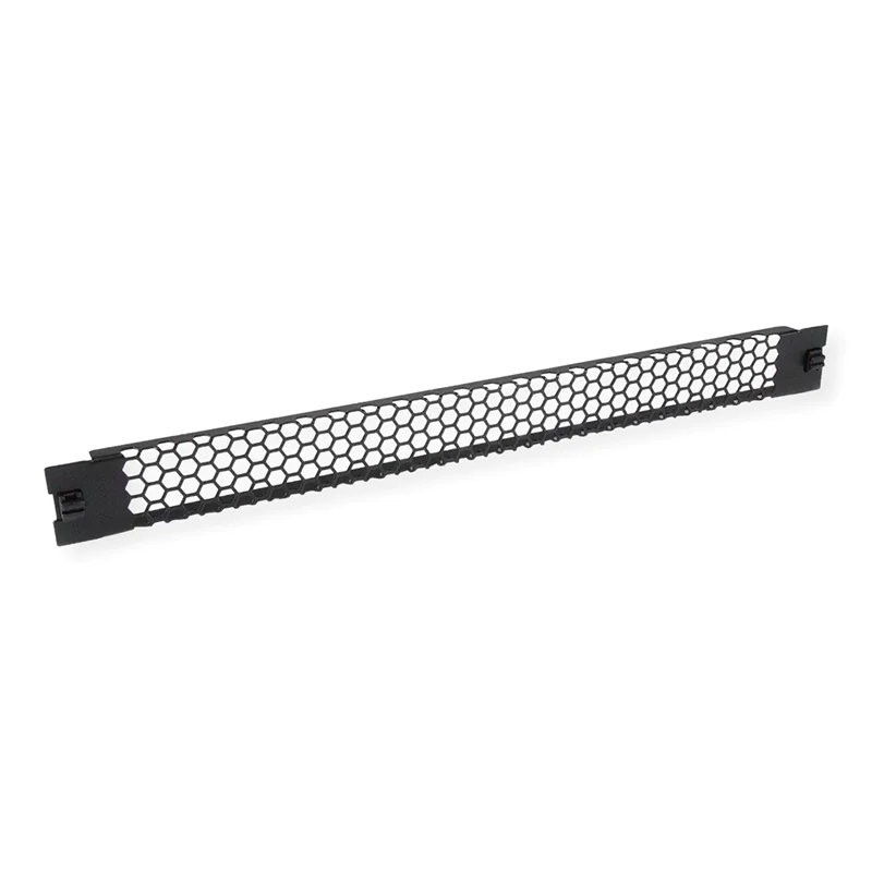 VALUE - Blindabdeckung - perforated, ventilation mesh panel, snap-in - RAL 9005, Jet Black - 1U - 48.3 cm (19")