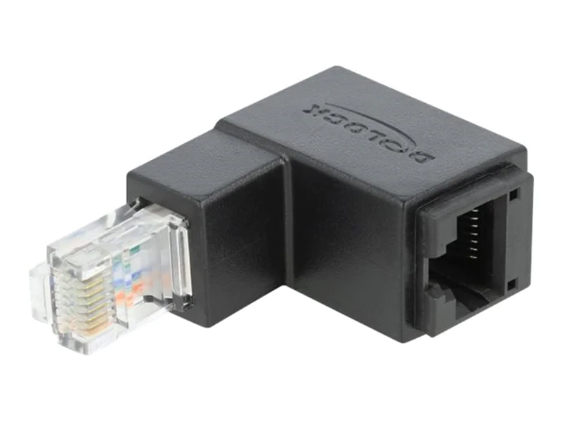 Delock - Netzwerkadapter - RJ-45 (M) nach unten abgewinkelt zu RJ-45 (W) gerade - UTP - CAT 6