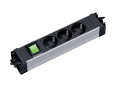 Bachmann STEP ALU - Steckdosenleiste - Eingabe, Eingang GST18i3 - Ausgangsanschlüsse: 3 - Deutschland - Schwarz, Aluminium
