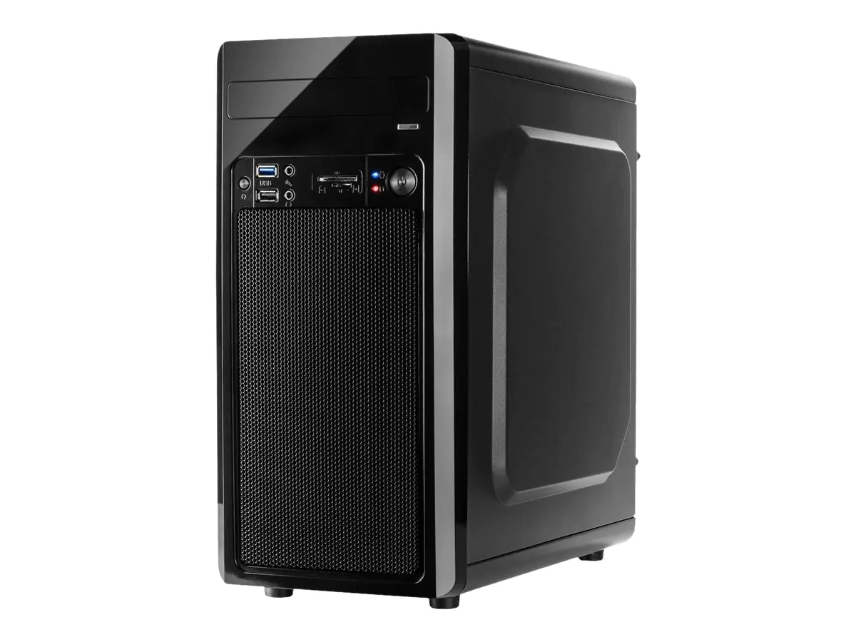 Inter-Tech MC-02 - Tower - micro ATX - ohne Netzteil (ATX) - Schwarz - USB/Audio