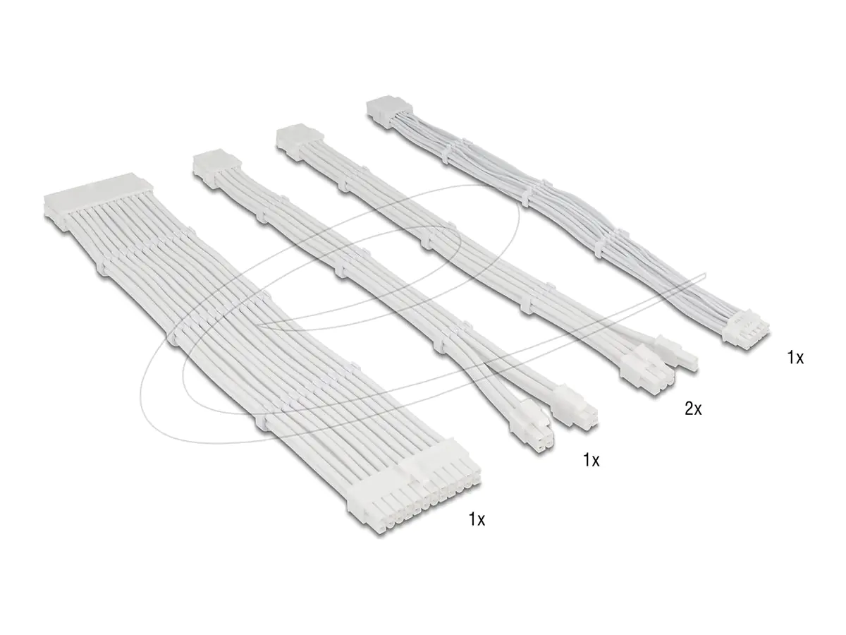 Delock Stromkabelkit - weiß