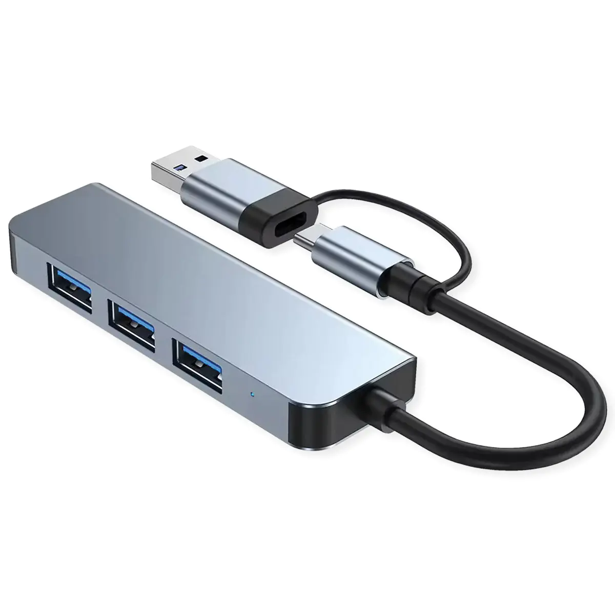 VALUE Metal Hub USB-A+C 1x USB-A 3.0 3x 2.0
