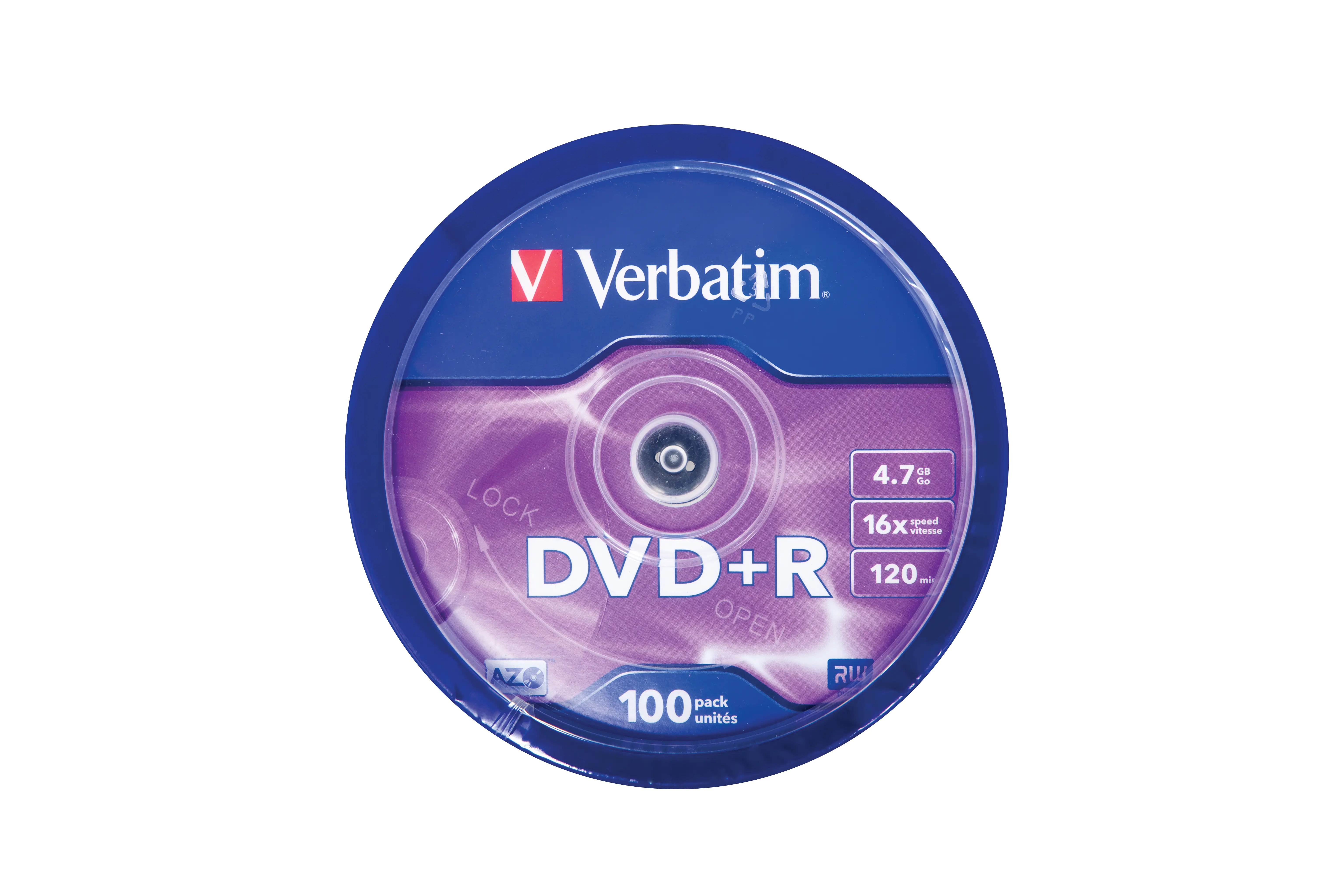 Verbatim - 100 x DVD+R - 4.7 GB 16x - mattsilber - Spindel