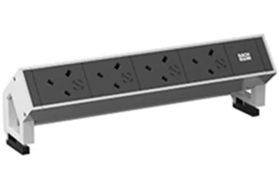 Bachmann DESK 2 - Steckdosenleiste - Eingabe, Eingang GST18 - Ausgangsanschlüsse: 4 - 20 cm - Großbritannien und Nordirland - weiß, RAL 9010