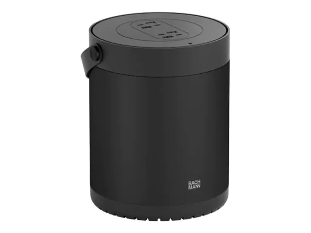 Bachmann MOV:E - Tragbares kraftwerk - Wechselstrom 100-240 V - 220 Watt - Lithium-Ionen - 230 Wh - Ausgangsanschlüsse: 8 - Schwarz, RAL 9005