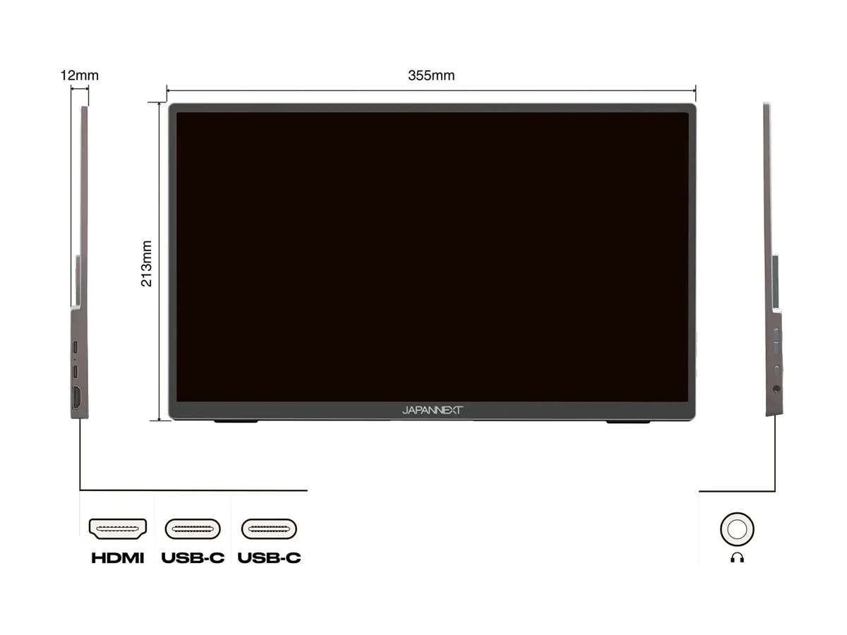 JAPANNEXT JN-MD-I156FHDR-T - LCD-Monitor - 39.6 cm (15.6")
