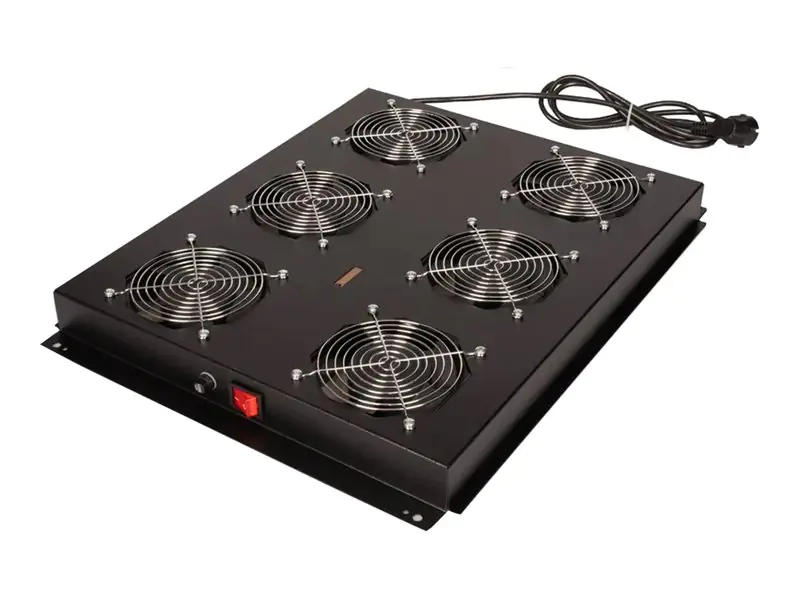 ROLINE Rack - Lüfter Kit - with 6 fans - Dach - Jet Black, RAL 9005 - 48.3 cm (19") 26.21.0310