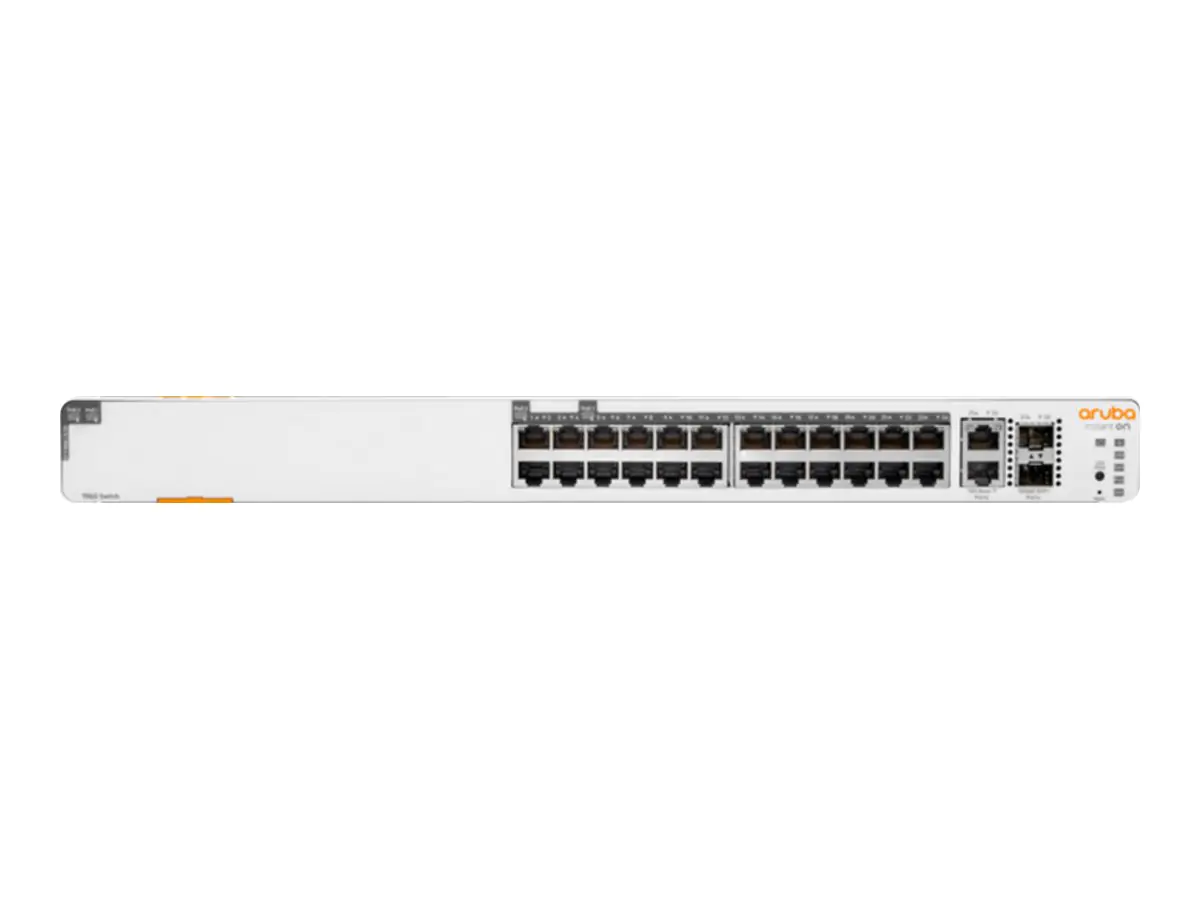 HPE Networking Instant On 1960 24G 20p Class4 4p Class6 PoE 2XGT 2SFP+ 370W Switch - Switch - L3 Lite - managed - 24 x 10/100/1000 + 2 x 10 Gigabit SFP+ + 2 x 100/1000/10GBase-T - an Rack montierbar - PoE (370 W) - BTO