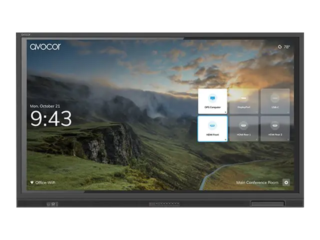 Avocor AVE-6540 - 165 cm (65") Diagonalklasse E Series LCD-Display mit LED-Hintergrundbeleuchtung - interaktive Digital Signage - mit Touchscreen - 4K UHD (2160p) 3840 x 2160 - direkt beleuchtete LED