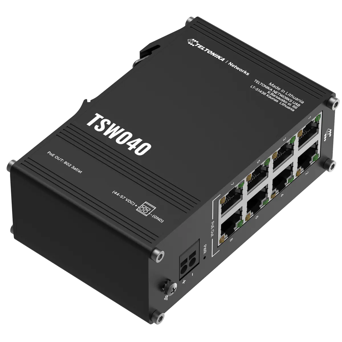 Teltonika TSW040 - Switch - managed - 8 x 10/100 (PoE+)