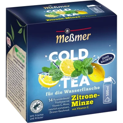 Meßmer Tee Cold Zitrone-Minze 14 Btl./Pack.