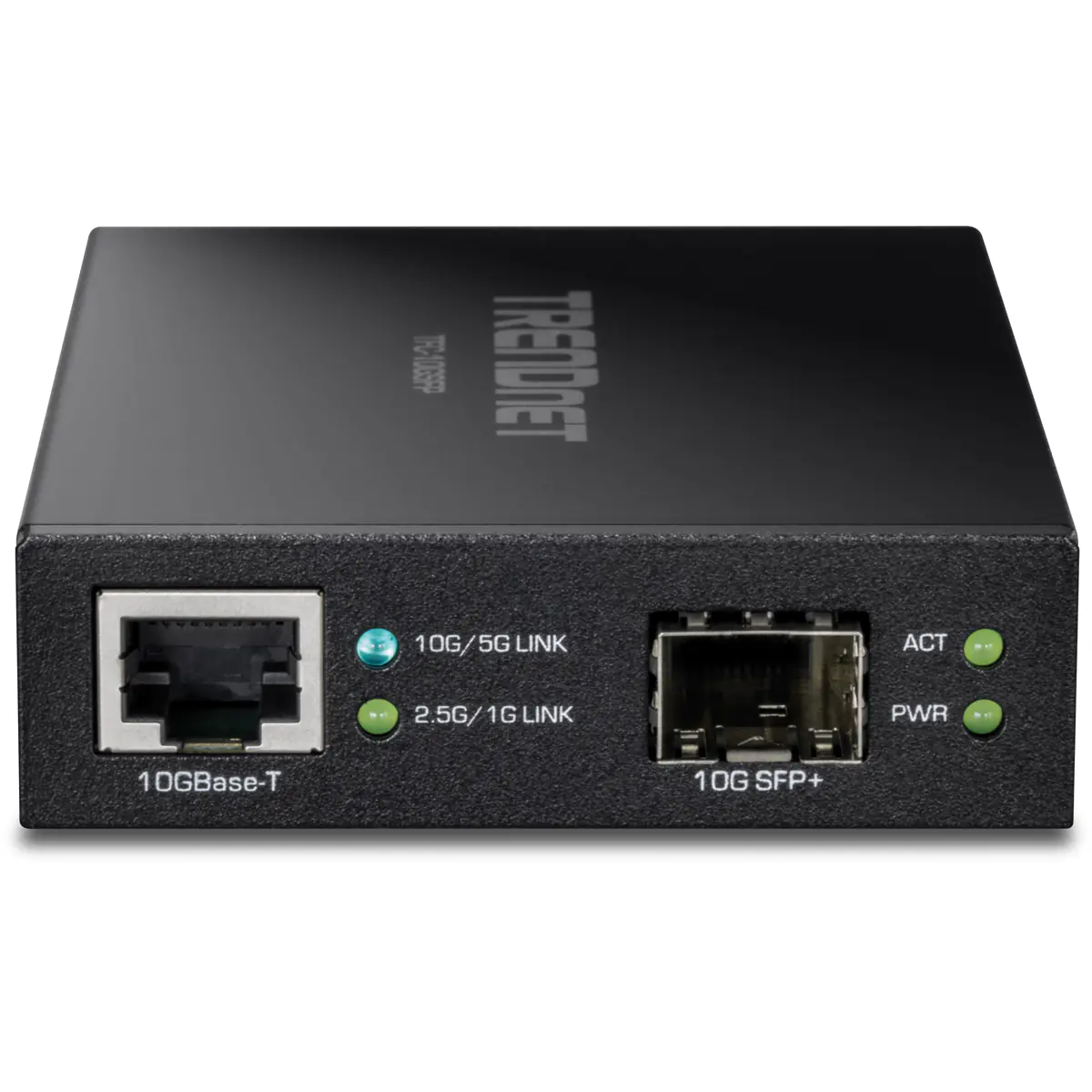 Trendnet TFC-10GSFP - Version v1.0R - Medienkonverter - 10GbE, 5GbE, 2.5GbE - 10GBase-T, 10GBase-SX, 10GBase-LX - RJ-45 / SFP+ - TAA-konform