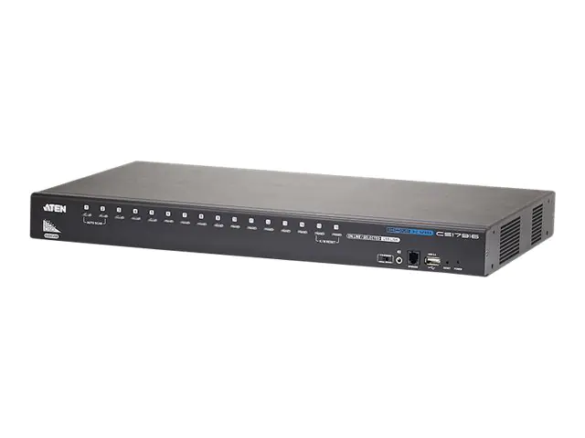 ATEN CS17916 - KVM-/Audio-/USB-Switch - 16 x KVM/Audio/USB - 1 lokaler Benutzer - Desktop, an Rack montierbar