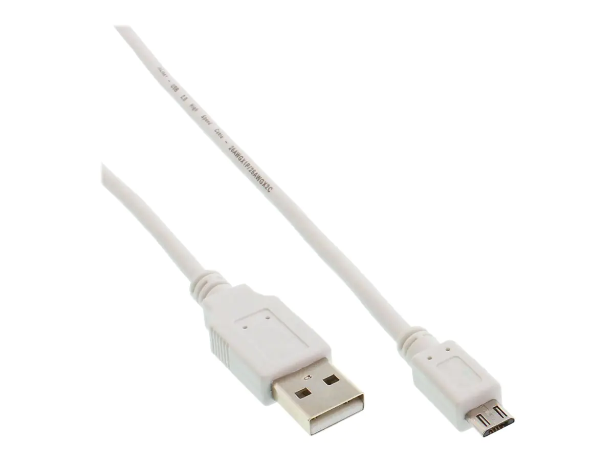 InLine - USB-Kabel - USB (M) zu Micro-USB Typ B (M) - USB 2.0 - 1 m - weiß